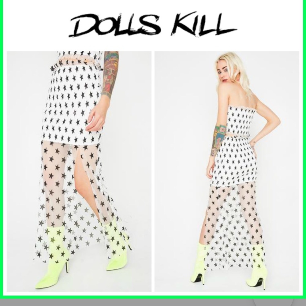 Dollskill maxi sheer skirt